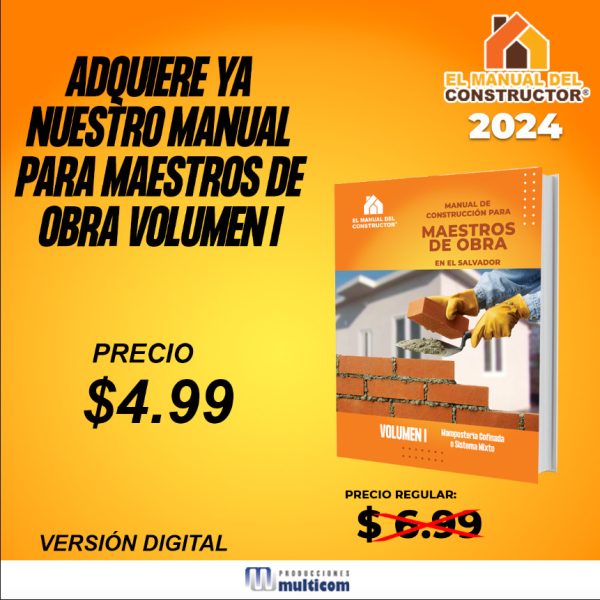 Manual De Construcción Para Maestros De Obra En El Salvador - Volumen I